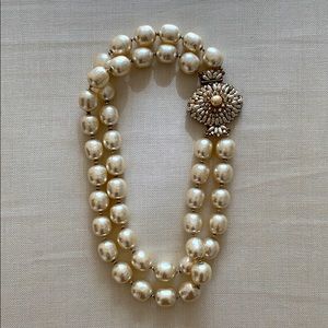 Miriam Haskell Double Choker Pearl Necklace